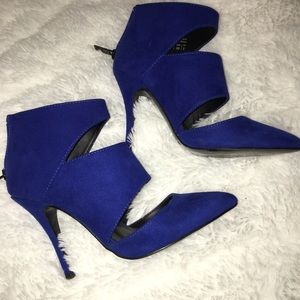 Aldo suede blue heels